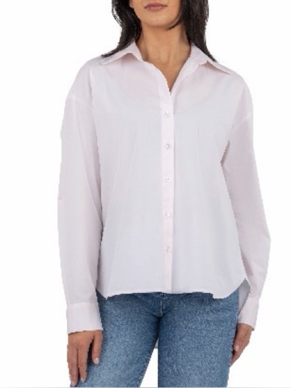 KUT from the Kloth Kaiya Boyfriend Shirt | Pale Pink | Medium